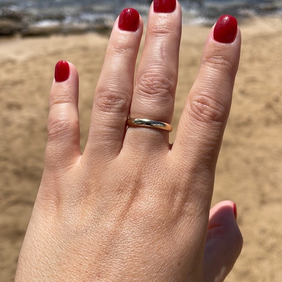 ✨SOLD ✨14k Solid Yellow Gold Stacker / Minimalist Band - Picture 8 of 17